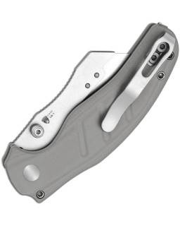 Kizer C01C Uti 1 Button Lock 5Cr15MoV Steel Blade Gray G10 Handle