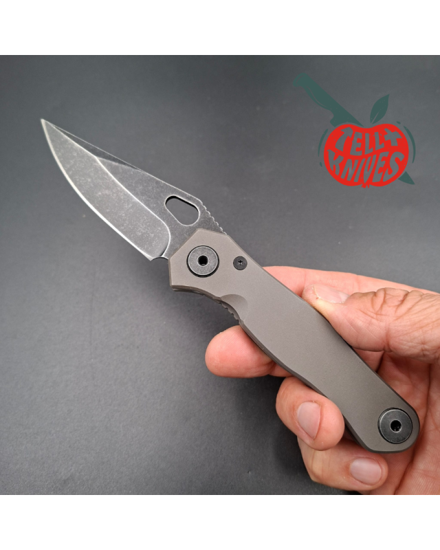 Quartermaster QSE 5tt folding knife CPM-154 stainless steel blackwash finish gray titanium handle framelock