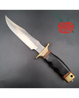 Al Mar Knives 4008 MACV SOG Fighting Knife SF stacked leather handle brown leather sheath - USED