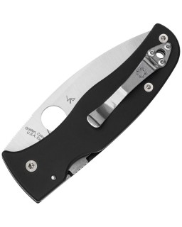 Spyderco Bodacious S30V stainless steel blade satin finish Compression Lock Black G10 handle