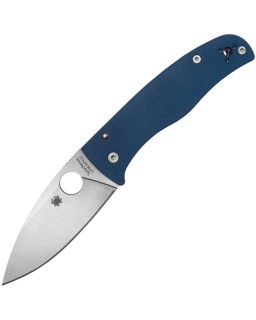 Spyderco Bodacious SPY27 stainless steel blade satin finish Compression Lock Cobalt Blue G10 handle