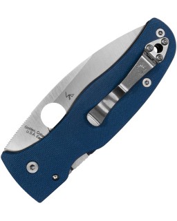 Spyderco Bodacious SPY27 stainless steel blade satin finish Compression Lock Cobalt Blue G10 handle
