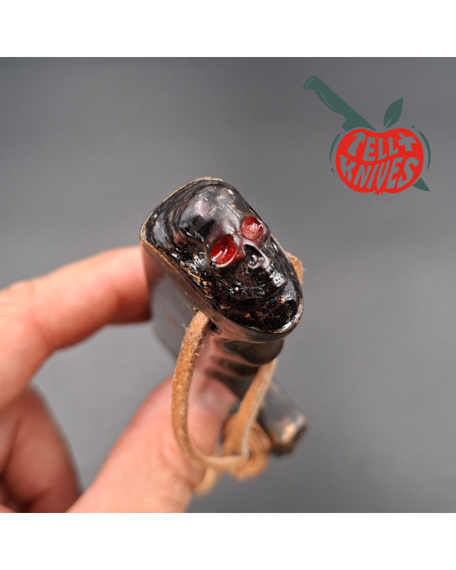 La Grotte du Loup One Knuckle Fighter Diver Knife forged carbon steel blade full brass handle