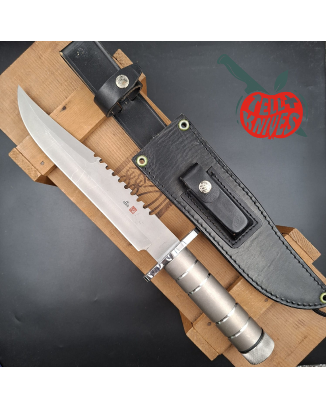AL MAR Knives Prototype SF-10 Survivar military wood box AUS6 stainless steel tubular handle