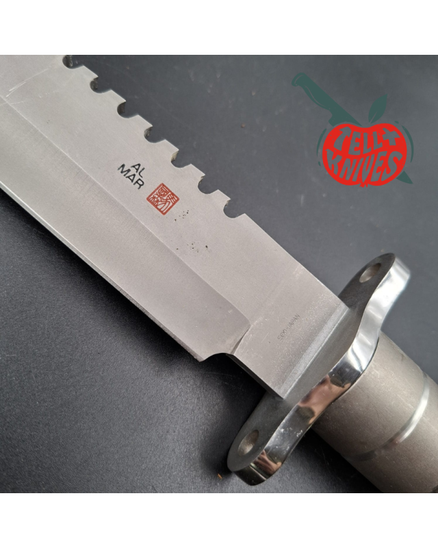 AL MAR Knives Prototype SF-10 Survivar military wood box AUS6 stainless steel tubular handle
