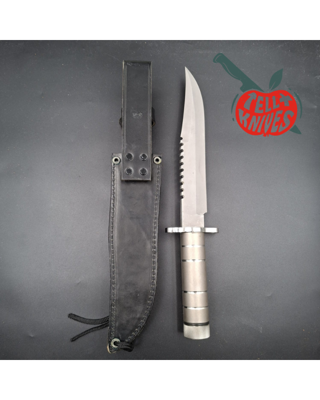 AL MAR Knives Prototype SF-10 Survivar military wood box AUS6 stainless steel tubular handle