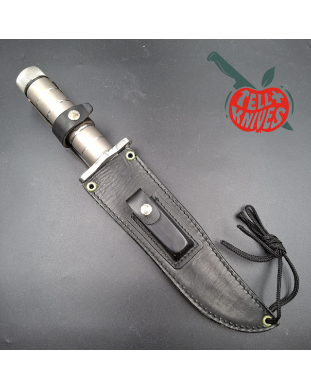 AL MAR Knives Prototype SF-10 Survivar military wood box AUS6 stainless steel tubular handle