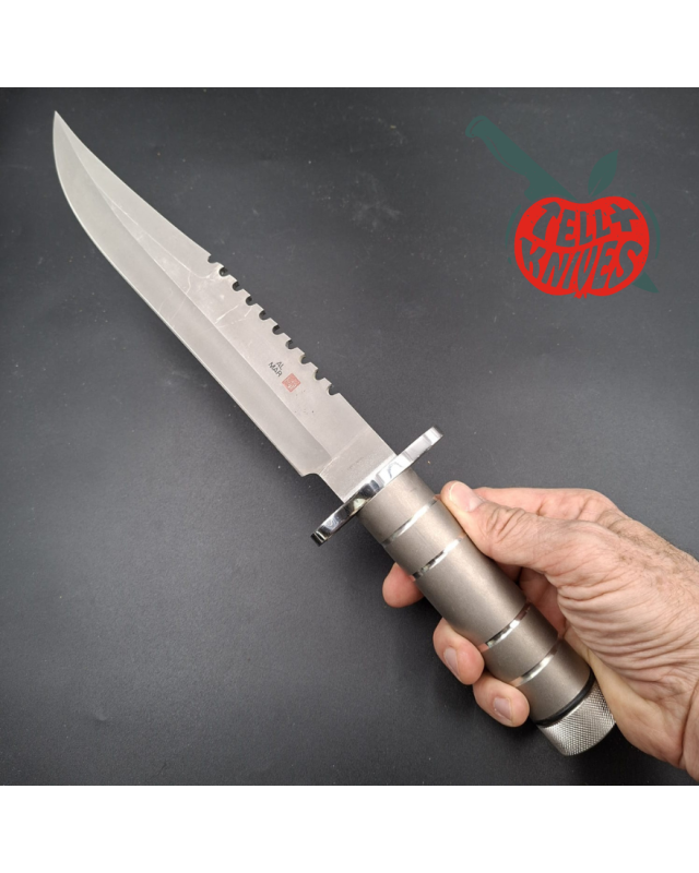 AL MAR Knives Prototype SF-10 Survivar military wood box AUS6 stainless steel tubular handle
