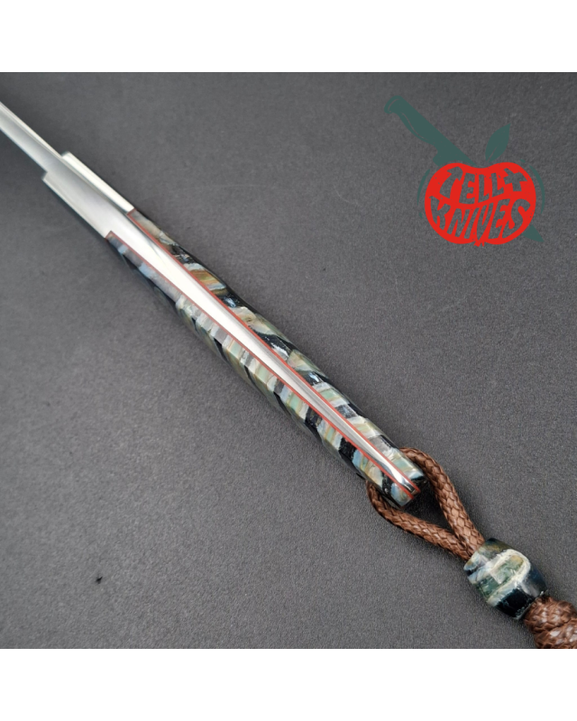 Yaroslav Custom Knives full tang M390 steel miror finish petrified Mammoth tooth handle