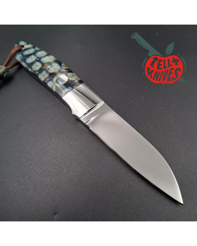Yaroslav Custom Knives full tang M390 steel miror finish petrified Mammoth tooth handle