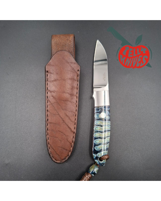 Yaroslav Custom Knives full tang M390 steel miror finish petrified Mammoth tooth handle