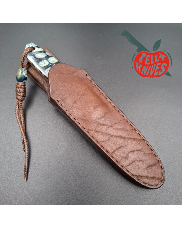 Yaroslav Custom Knives full tang M390 steel miror finish petrified Mammoth tooth handle