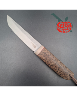 Sergey Shidlovskiy Custom Knives Tanto Bohler N690 stainless steel Grey Cerakote coating old school micarta handle