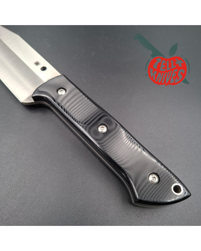 Spyderco Province full tang CPM 4V stainless steel fixed blade G10 handle black leather handle SPFB45GP