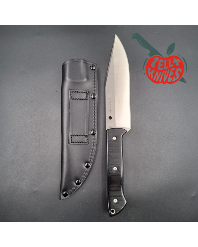 Spyderco Province full tang CPM 4V stainless steel fixed blade G10 handle black leather handle SPFB45GP