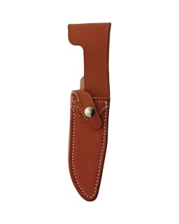 Blackjack Knives Classic Model 5 A2 tool steel stacked leather handle brown leather handle