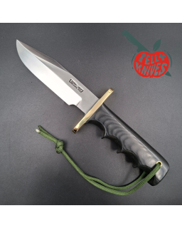 Randall Made Knives Model 15 5.5 Airman forged carbon steel black micarta four fingers grip handle brass guard