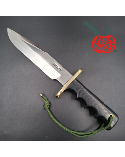 Randall Made Knives Model 14 7.5 Attack full tang forged carbon steel brass guard black micarta handle