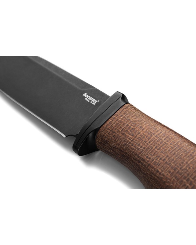 Lionsteel ACHA Fixed Blade M390 Steel PVC Coated Natural Micarta Handle AHBBLN