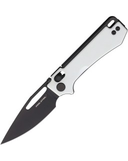 Real Steel Vis Crossbar Sandvik Folding Knife  12C27 Steel Blue G10 Handle