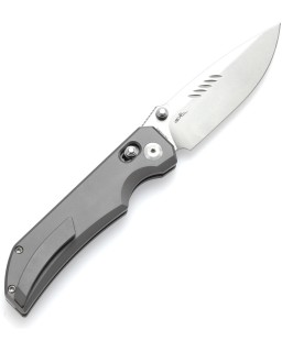 Kansept Eaglestrike Crossbar Folding Knife  S35VN Steel Black Titanium Handle