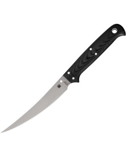 Spyderco Shelter Cove Fixed Blade 8Cr17MoV stainless steel blade Black G10 handle Black leather sheath