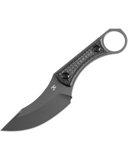 KANSEPT Niko Fixed Blade D2 steel full tang grey TiNi coated Black micarta handle Black Kydex sheath