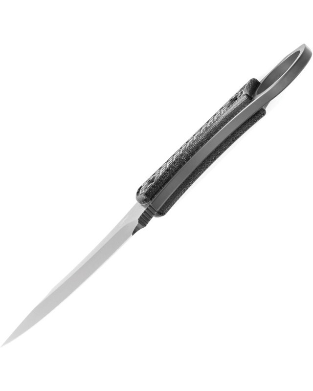 KANSEPT Niko Fixed Blade D2 steel full tang grey TiNi coated Black micarta handle Black Kydex sheath