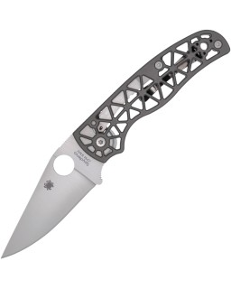 Spyderco Edgerati S30V stainless steel satin finish blade grey aluminium handle compression lock