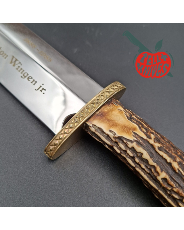 Anton Wingen Jr. 1988 100th Anniversary Limited Edition Mirror polished blade Crown stag handle