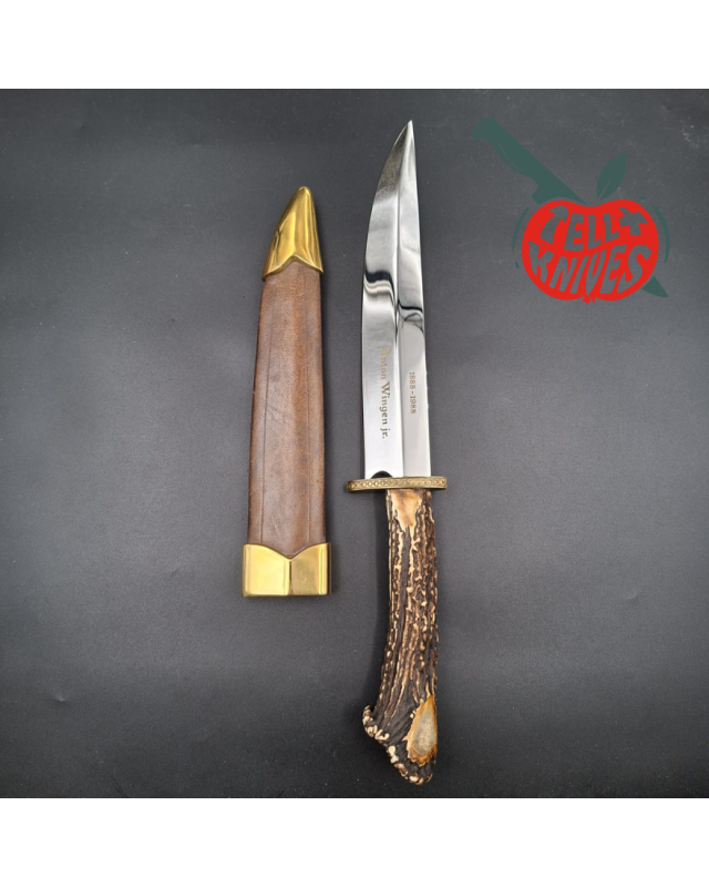 Anton Wingen Jr. 1988 100th Anniversary Limited Edition Mirror polished blade Crown stag handle