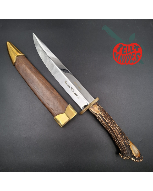 Anton Wingen Jr. 1988 100th Anniversary Limited Edition Mirror polished blade Crown stag handle