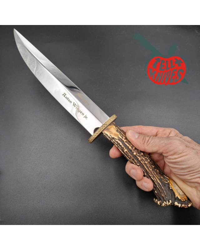 Anton Wingen Jr. 1988 100th Anniversary Limited Edition Mirror polished blade Crown stag handle