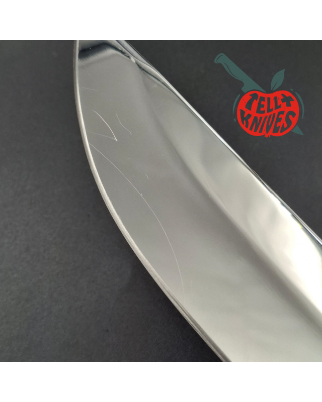 BUCK 1989 Euro Edition 124 Frontiersman 420HC steel miror finish blade white micarta handle black leather sheath