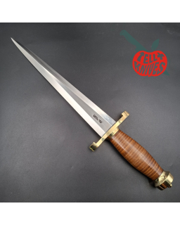 Randall Made Knives Swiss Legal Dagger Model 13-12 Arkansas Toothpick forged carbon steel stacked leather handle