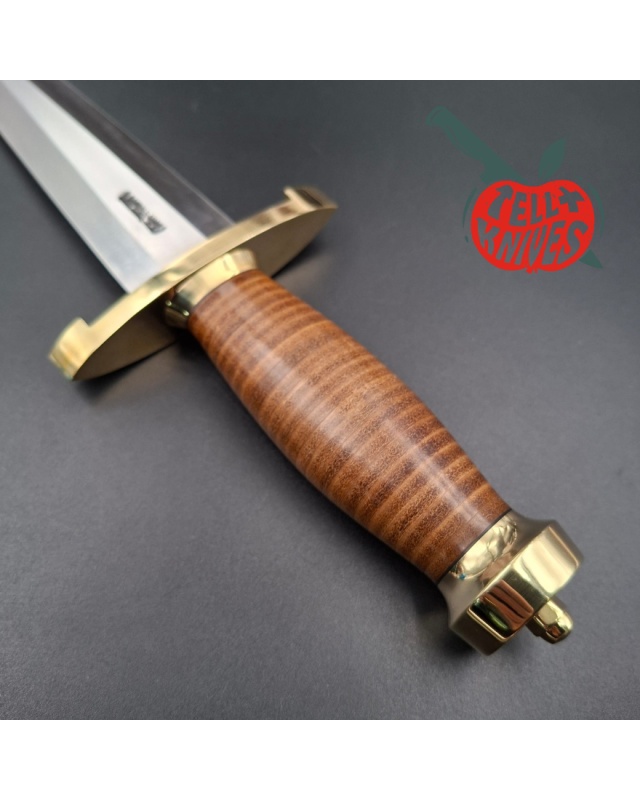 Randall Made Knives Swiss Legal Dagger Model 13-12 Arkansas Toothpick forged carbon steel stacked leather handle