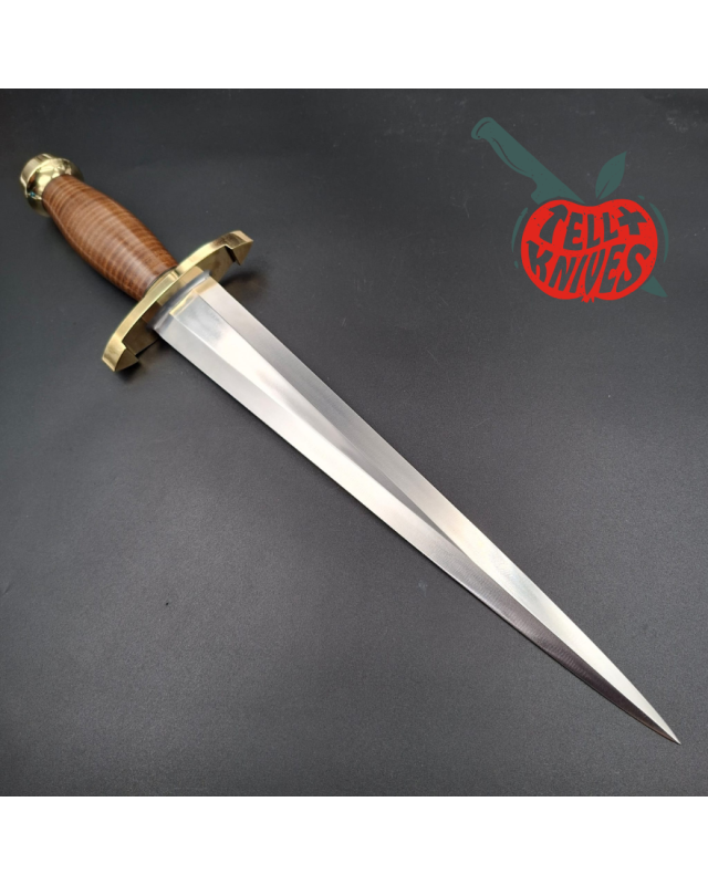 Randall Made Knives Swiss Legal Dagger Model 13-12 Arkansas Toothpick forged carbon steel stacked leather handle