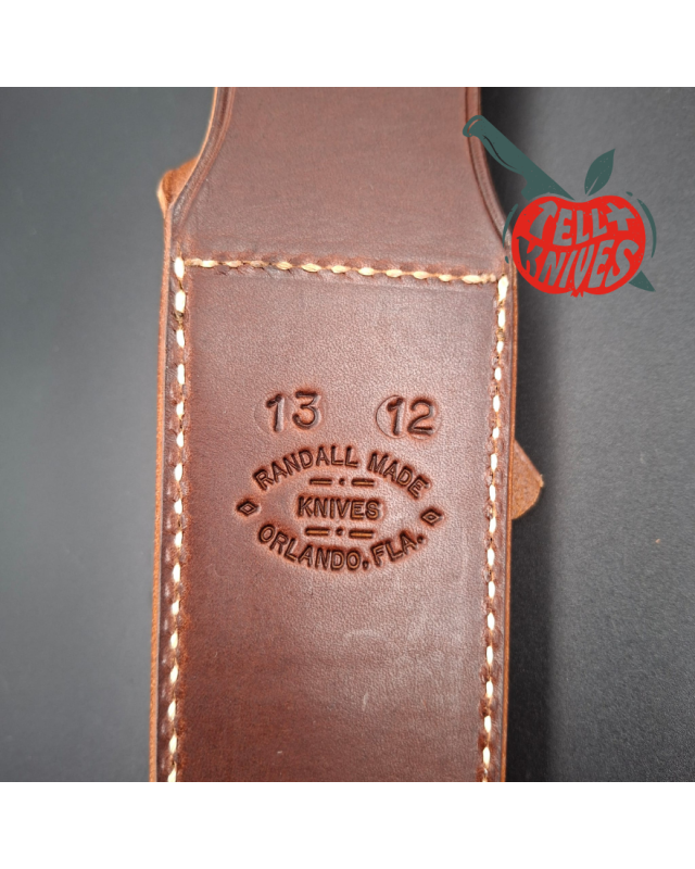 Randall Made Knives Swiss Legal Dagger Model 13-12 Arkansas Toothpick forged carbon steel stacked leather handle