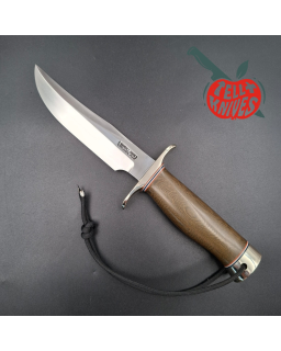 Randall Made Knives Model 12-6 Little Bear forged carbon steel blade green micarta border patrol handle nickel silver guard