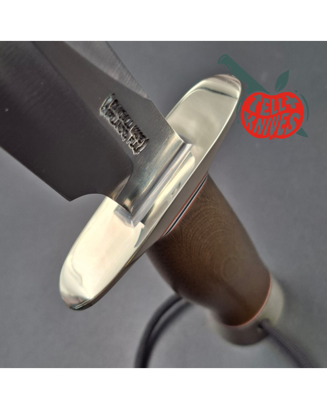 Randall Made Knives Model 12-6 Little Bear forged carbon steel blade green micarta border patrol handle nickel silver guard