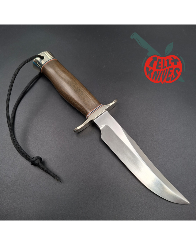 Randall Made Knives Model 12-6 Little Bear forged carbon steel blade green micarta border patrol handle nickel silver guard