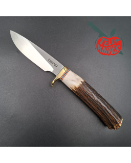 Randall Made Knives Model 26 - 4 Pathfinder forged carbon steel stag handle brass guard and pommel