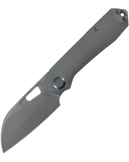 KUNWU Knives Diablo VANAX steel stonewash finish blade Framelock Gray titanium handle