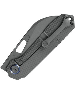 KUNWU Knives Diablo VANAX steel stonewash finish blade Framelock Gray titanium handle