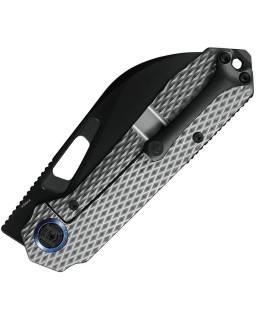 KUNWU Knives Diablo VANAX steel DLC black finish blade Framelock Gray titanium handle