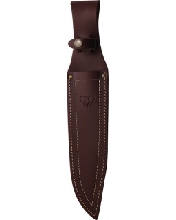 CUDEMAN Bowie JBK-I full tang MoVa stainless steel black micarta handle brown leather sheath