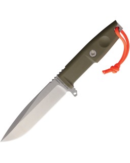 Extrema Ratio F.O.K. Nitrogen steel stonewash finish Green G10 handle black Kydex sheath
