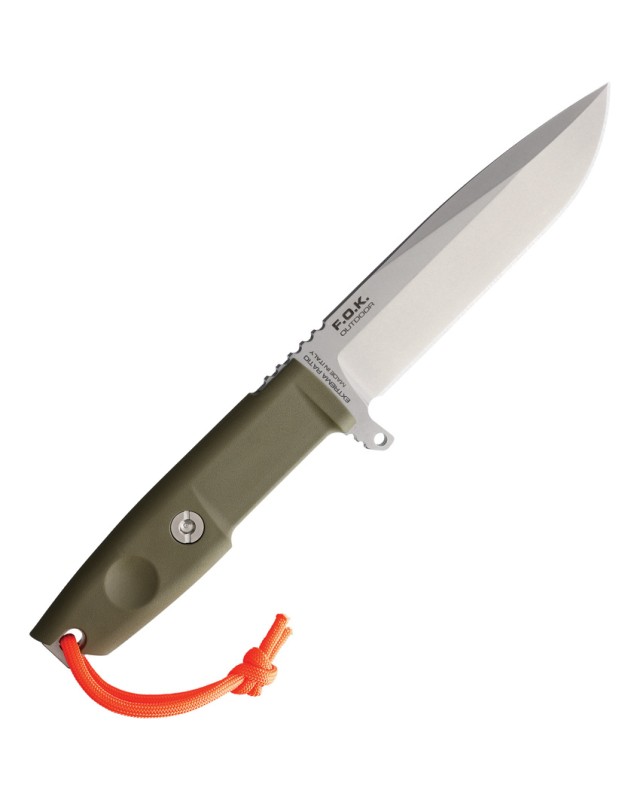 Extrema Ratio F.O.K. Nitrogen steel stonewash finish Green G10 handle black Kydex sheath