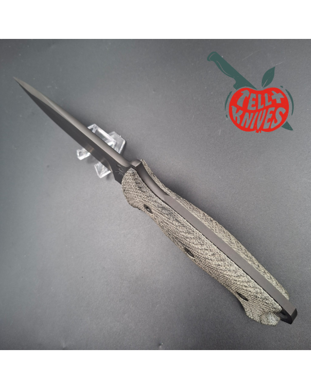 Chris REEVE Harsey Green Beret 5.5 S35V stainless steel DLC black finish micarta handle balistic black Cordura sheath