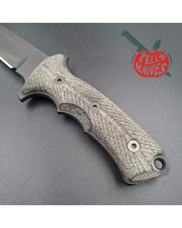 Chris REEVE Harsey Green Beret 5.5 S35V stainless steel DLC black finish micarta handle balistic black Cordura sheath